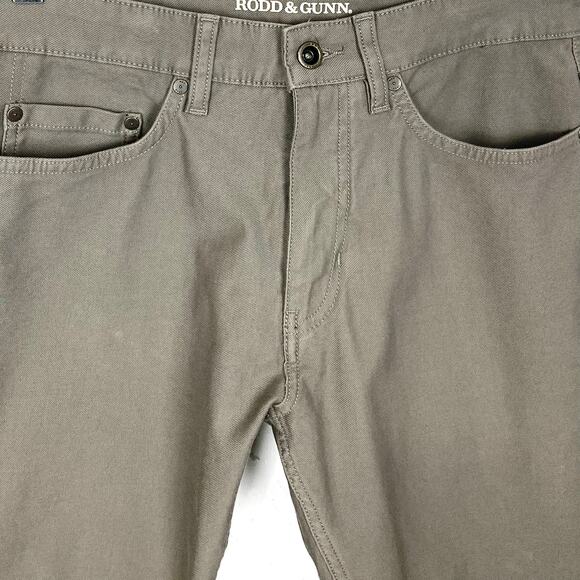 Rodd & Gunn New Zealand Motion 2 Straight Jeans Antique Rivets Pebble Gray 30R - Picture 11 of 15